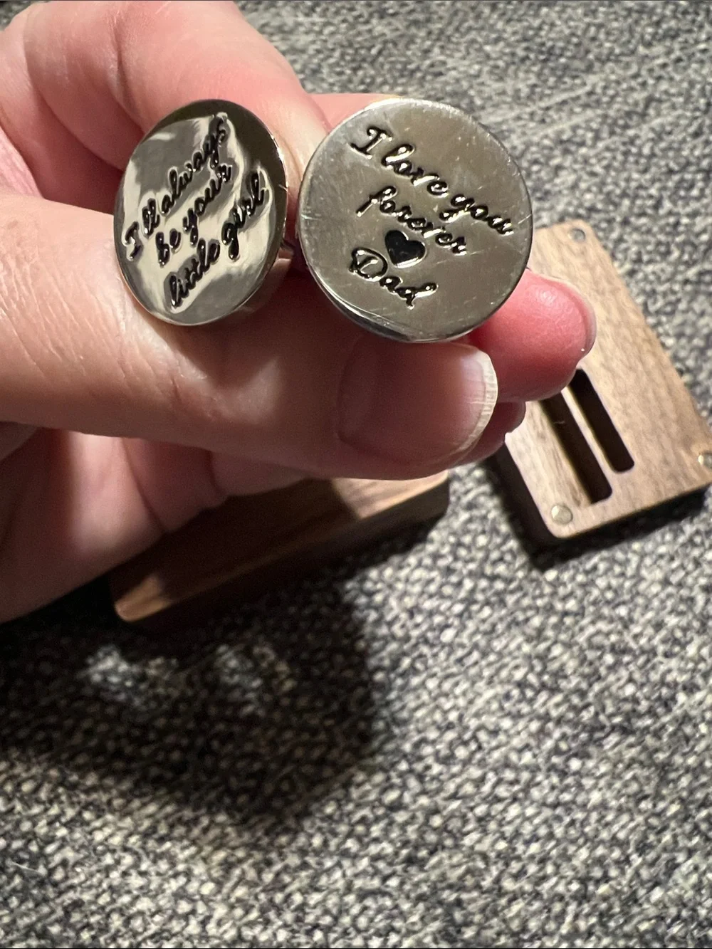 Father of the Bride Cuff Links and Tie Clip Set